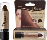 DISAAR Beauty Hair Care Balm Hide White Grizzle Hair Color Lipstick 10G (BROWN)