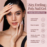 Modelones Poly Nail Gel Kit -6 Colors Extension Nail Gel Kit Reflective Glitter Gel Varnish All in One Nail Kit Nail Manicure Starter Kit DIY at Home