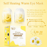 FRSHMORN Steam Eye Mask, Moist Heat Warm Compress for Eyes Self Heating Disposable Heated Eye Mask, Portable and Comfortable Sleep Mask, Relax at Home Office Travel (Chamomile, 16Packs)