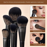 Jessup Precision Makeup Brushes 10Pcs Eye Makeup Brush Set Premium Synthetic Eyeshadow Concealer Eyeliner Eyebrow Blending Highlight Brush, Light Grey T330