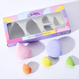 Jessup Makeup Sponge Blender Set 5Pcs Cosmetic Puff Non Latex, Soft, Flawless for Liquid Cream Powder SP010