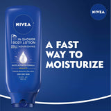 NIVEA Nourishing in Shower Lotion, Body Lotion for Dry Skin, 13.5 Fl Oz Bottle(Pack of 3)