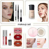 All in One Makeup Kits Women Full Multi-Purpose Beauty Kit, Eyeshadow Palette Lip Gloss Eyebrow Pencil Foundation Concealer Blusher Eyeliner Mascara with Gift Bag for Beginners or Pros