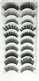 Emanya False Eyelashes,10 Styles Faux Mink Natural Look Eye Lashes,10-16Mm Length Fluffy Cat Eye Fake Eyelashes,Fit Any Eyes Shape Wispy False Lashes Resuable 10 Pairs Pack