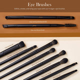 Makeup Brushes Set Jessup Make up Brushes 14Pcs Black Kabuki Foundation Eyeshadow Contour Concealer Powder Eyeliner Crease Eyebrow Blending Brush, T336