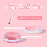 Immetee Lip Scrub Mask, Double Effect Day and Night Lip Care, Repair Dry Peeling Cracked Lips, Lip Exfoliator Lip Moisturizer with Collagen Formula, Lips Sleeping Mask.