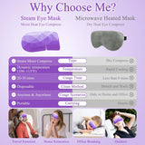 FRSHMORN Steam Eye Mask, Moist Heat Warm Compress for Eyes Self Heating Disposable Heated Eye Mask, Portable and Comfortable Sleep Mask, Relax at Home Office Travel (Lavender, 16Packs)