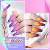 Color Changing Gel Nail Polish Set 6 Pcs 3 Temperature Mood Change Nail Gel Soak off Uv Led Polish Gel Kit Collection Starter Manicure Gift Home/ Salon(8 Ml)