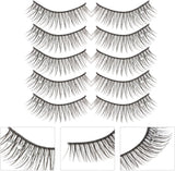 Lurrose Natural False Lashes 5 Pairs False Eyelashes Fluffy Eyelashes with Rhinestones Fake Lashes Natural Look Lashes Pestañas Postizas Naturales