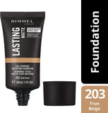 Rimmel London Lasting Matte Foundation, 203 True Beige