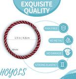 Hoyols Hair Ties for Girls No Damage Hair Elastics, 4Mm Non Slip Thick Ponytail Holders for Women Curly Hair No Pull, Colorful Rubber Hair Bands Baby & Blonde Assorted Color 50 Count (Pastel Prism)