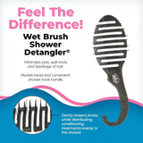 Wet Brush Hair Brush Shower Detangler,Shower Hair Brush with Soft Bristles Minimizes Pain and Protect against Split Ends and Breakage for Men, Women, and Kids