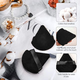 Flytianmy 9Pcs Triangle Powder Puffs, Face Makeup Puff for Body Loose Powder Beauty Makeup Tool Black