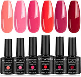 Senvenski Matte Gel Top Coat, Glossy Shine Top and Base Coat, Glow in the Dark Gel Top Coat, Clear Gel Nail Polish No Wipe Art Set UV LED for Home Salon Use (TB006)