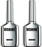 Vishine New Technology Protective Ultra Glossy 2Pcs of 16Ml No Wipe Top Coat for Chip Free Long Lasting Soak off Gel Nail Polish, 0.54 Oz