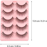 Lurrose Natural False Lashes 5 Pairs False Eyelashes Fluffy Eyelashes with Rhinestones Fake Lashes Natural Look Lashes Pestañas Postizas Naturales