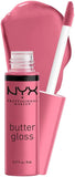 NYX Professional Makeup, Liquid Lipstick, High Shine and Sheer Coverage, Butter Gloss, Shade: Creme Brulee, 8 Ml