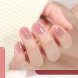 GAOY Jelly Brown Gel Nail Polish of 6 Transparent Nude White Dark Red Colors Sheer Gel Polish Kit for Salon Gel Manicure and Nail Art DIY at Home