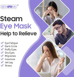 Behoomi Steam Eye Mask, 10 Packs CHAMOMILE Heated Eye Mask for Dry Eyes, Disposable Eye Masks for Dark Circles and Puffiness, Moist Heat Warm Eye Compress for Tired Eyes, Stress Relief