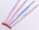 Bornbeauty 4Pcs Cuticle Nail Cleaning Brush Pink Blue UV Gel Nail Art Brush round Handle Powder Dust Clean Pen Manicure Nail Art Tool