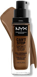 NYX Professional Makeup Can'T Stop Won'T Stop Full Coverage Liquid Foundation - 18 Deep Sable