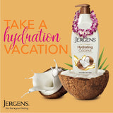 Jergens Hydrating Coconut Moisturizer for Dry Skin, 496 Ml, 16.8 Oz (21824)