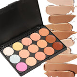 Joyeee 15 Colour Makeup Contour Palette Cream Kit, with 11 Pcs Complete Function Makeup Brushes Set and Storage Bag, Highlighting Light, Medium to Dark, Vegan & Cruelty Free