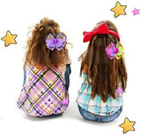 Fam and Pal F&P Kids I Big 6.3 Inch Unicorn Hair Bows I Girls Hair Accessories I Rainbow Colours Hair Clips I Sparkly Sequins I Hair Clips for Toddlers, Kids & Teens I Purple & Multicolour I 2 Bows per Pack