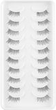 Half False Eyelashes Russian Strip Lashes, D/DD Curl Mink Lashes, Natural False Lashes, Fluffy Eyelashes Mink, Faux Mink Eyelashes Natural Look, Natural Wispies False Eyelashes (AU01)