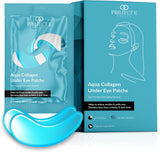 Aqua Collagen under Eye Patches by Project E Beauty | Reduce Dark Circles Puffy Eyes Undereye Bags | Anti-Aging Eye Masks | Diminish Fine Lines and Wrinkles | 20 Pairs