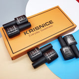 KRISNICE Jelly Crystal Gel Nail Polish Set Wine Burgundy Red Brown Black Yellow Orange Translucent Fall Autumn Designs Manicure DIY Home UV LED Soak off Art Gift (KBT6-001)