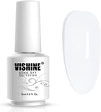 Vishine Gel Nail Polish Milky Calm White Gel Nail Polish Nail Art Opal Jelly Gel Polish UV Gel LED Soak off Manicuring Varnish 15ML