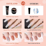 Saviland 100G Poly Nail Gel White Poly Gel Builder Extension Gel Hard Gel for Enhancement Nail Repair Nail Art French Manicure Starter Kit for Nail Salon Beauty Gifts for Girls