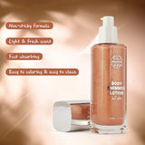 VIOLA HOUSE Body Shimmer Body Luminizer, Waterproof Moisturizing and Glow for Face & Body Liquid Highlighter, Radiance All in One Makeup Shimmer Body Lotion, Face Body Glow Illuminator -100Ml/3.38Oz (Rose Gold)