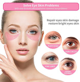 Rose Hydra Gel Collagen Eye Mask, Eye Care Patches, Repair Puffy Eyes, Remove Dark Circles, Reduce Wrinkles Fine Lines, Smooth Repair Skin, anti Aging Moisturizing Relieving, Firming under Eye