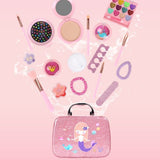 My First Jimmgor 24 PCS Mermaid Makeup Toys Kit, Princess Makeup Kit, 3 Years Old+, Girls Birthday Gifts, Fostering Girls Interest in Make-Up and Enhancing the Pursuit of Beauty.