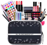 27 Pcs All-In-One Makeup Set Teenage Gift Essential Starter Kit Lip Gloss Blush Brush Eyeshadow Palette Highly Pigmented Cosmetic Palette with Travel Carry Cosmetic Bag #2