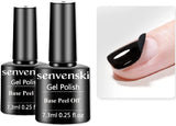 Senvenski Peel off Gel Base Coat for Gel Nail Polish, Peelable Removal Peely Clear Foundation for Use with UV LED Nail Lamp (TB004)