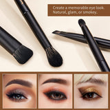 Makeup Brushes Set Jessup Make up Brushes 14Pcs Black Kabuki Foundation Eyeshadow Contour Concealer Powder Eyeliner Crease Eyebrow Blending Brush, T336