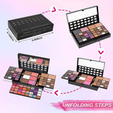 74 Colors Makeup Kit for Women Full Kit All in One Makeup Kit Including 36 Eyeshadow Makeup,16 Lip Gloss,12 Glitter Cream, 4 Concealer, 3 Blusher,1 Bronzer, 2 Highlight and Contour