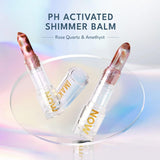 IMAKEUPNOW 2 Pcs Tinted Vegan Lip Balm Color Changing Lip Moisturizer Lip Balm Care Makeup, Lip Butter Balm - Amethyst+Amber, Pink