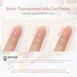 Vishine Jelly Milky Nude Pink Gel Nail Polish Soak off LED UV Gel Polish Varnish Nail Art Home DIY Manicure Nail Salon Varnish 15Ml #09