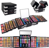 194 Eyeshadow Palette Makeup Set- All in One Ultimate Combination Set with 184 Shimmer and Matte Eye Shadow,2 Contour, 2 Blusher,6 Brushes and 6 Eyebrow Makeup,Girls,Women Full Cosmetic Kit (194 Colors)