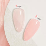 GAOY Jelly Nude Gel Nail Polish, 16Ml Sheer Milky Pink Translucent Soak off Gel Polish, UV Light Cure for Nail Art DIY, Color 1643