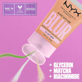 NYX PROFESSIONAL MAKEUP Bare with Me Blur, Skin Tint Foundation with Matcha, Glycerin & Niacinamide - Rich