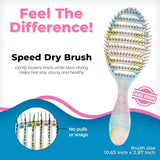 Wet Brush Speed Dry Hair Brush - Gemstone, Smoky Quartz - Vented Design and Ultra Soft Heatflex Bristles Are Blow Dry Safe with Ergonomic Handle Manages Tangle and Uncontrollable Hair - Pain-Free