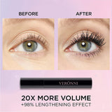 VERONNI Waterproof Brown Mascara Curling Thick Lengthening Eyelash Mascara,Lifts and Extends Lash Length, Clump Resistant, Non-Smudge Eyelash Colorful Extension Curl Mascara Makeup (05-Brown)