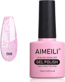 AIMEILI Gel Nail Polish Soak off U V Gel Polish -568 10Ml