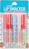 Lip Smacker Liquid Flavored Lip Gloss Friendship Pack |Tropical Punch, Watermelon, Cotton Candy, Sugar, Strawberry | Stocking Stuffer | Christmas Gift, Set of 5