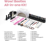 Beetles Gel Nail Polish with 48W Uv Light Starter Kit 12 Colors Nude Gray Pink Blue Gel Polish with Base Gel Top Coat Cuticle Oil Soak off Gel Polish Set Manicure Home Diy Nail Art for Women Girls